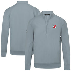 NHL New Jersey Devils Levelwear Upright Tri-Blend Quarter-Zip Pullover