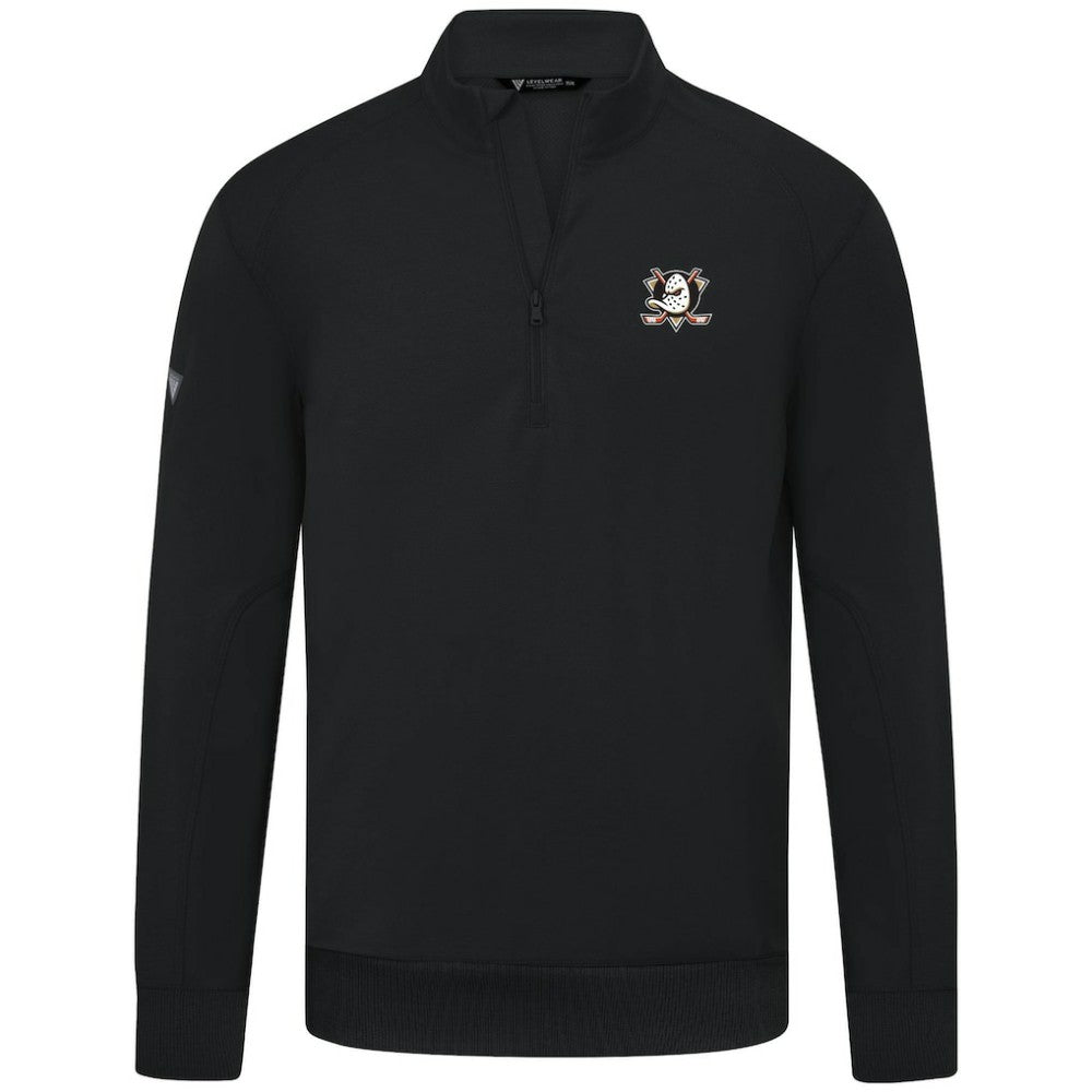 NHL Anaheim Ducks Levelwear Upright Tri-Blend Quarter-Zip Pullover