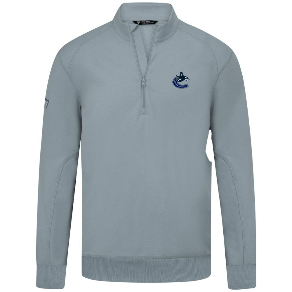 NHL Vancouver Canucks Levelwear Upright Tri-Blend Quarter-Zip Pullover