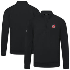 NHL New Jersey Devils Levelwear Upright Tri-Blend Quarter-Zip Pullover