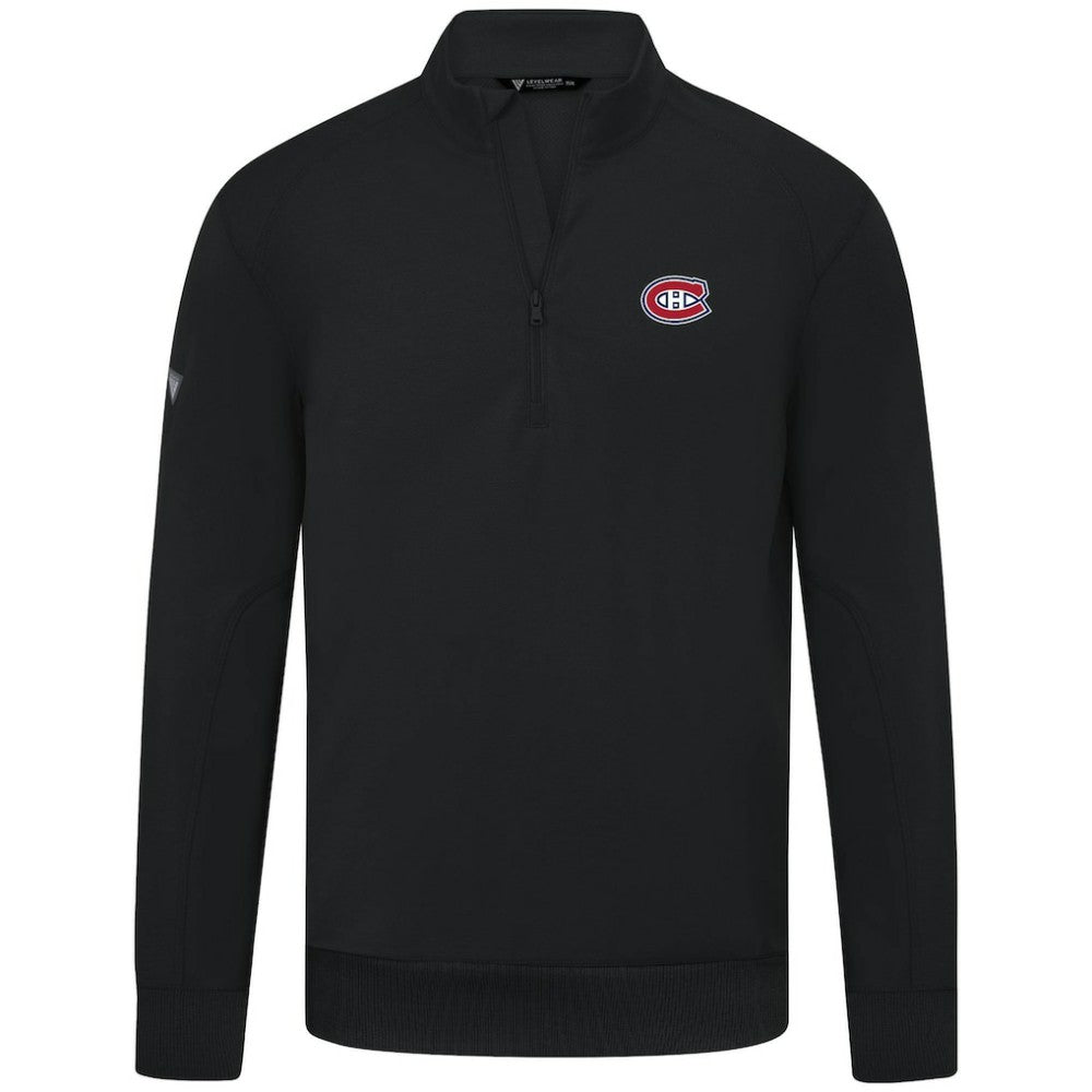 NHL Montreal Canadiens Levelwear Upright Tri-Blend Quarter-Zip Pullover