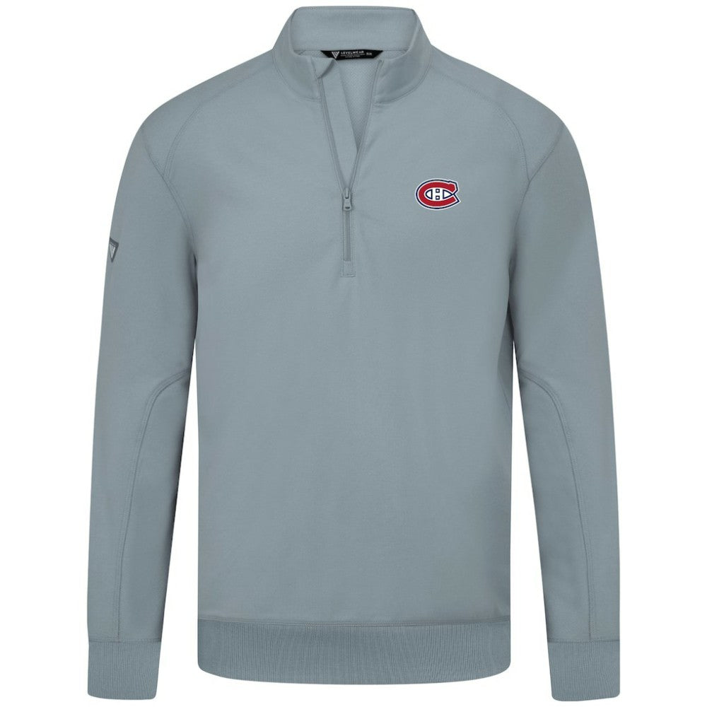 NHL Montreal Canadiens Levelwear Upright Tri-Blend Quarter-Zip Pullover