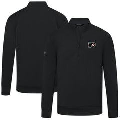 NHL Philadelphia Flyers Levelwear Upright Tri-Blend Quarter-Zip Pullover