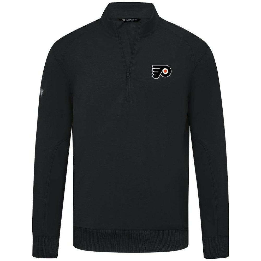 NHL Philadelphia Flyers Levelwear Upright Tri-Blend Quarter-Zip Pullover