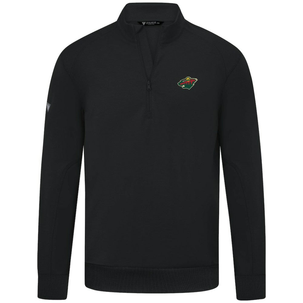 NHL Minnesota Wild Levelwear Upright Tri-Blend Quarter-Zip Pullover