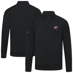 NHL Columbus Blue Jackets Levelwear Upright Tri-Blend Quarter-Zip Pullover