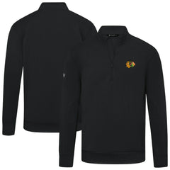 NHL Chicago Blackhawks Levelwear Upright Tri-Blend Quarter-Zip Pullover