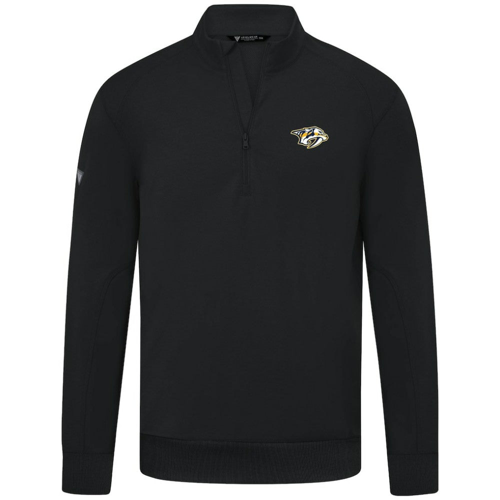 NHL Nashville Predators Levelwear Upright Tri-Blend Quarter-Zip Pullover