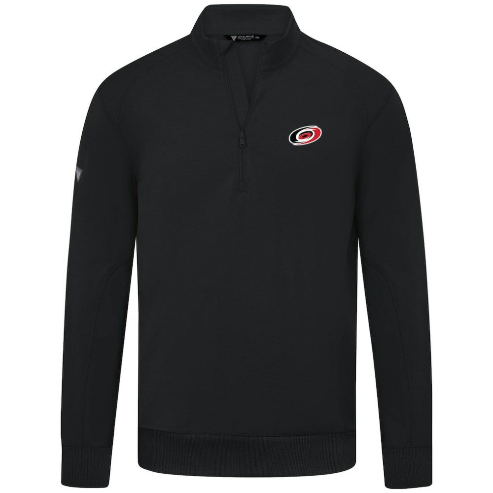 NHL Carolina Hurricanes Levelwear Upright Tri-Blend Quarter-Zip Pullover