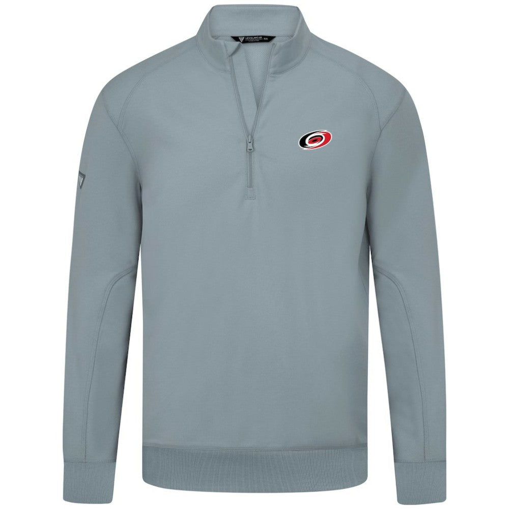 NHL Carolina Hurricanes Levelwear Upright Tri-Blend Quarter-Zip Pullover