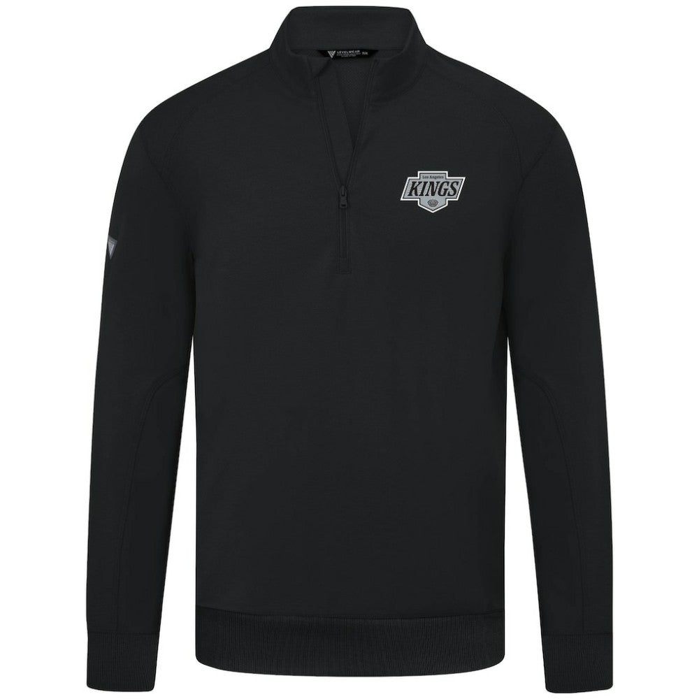 NHL Los Angeles Kings Levelwear Upright Tri-Blend Quarter-Zip Pullover
