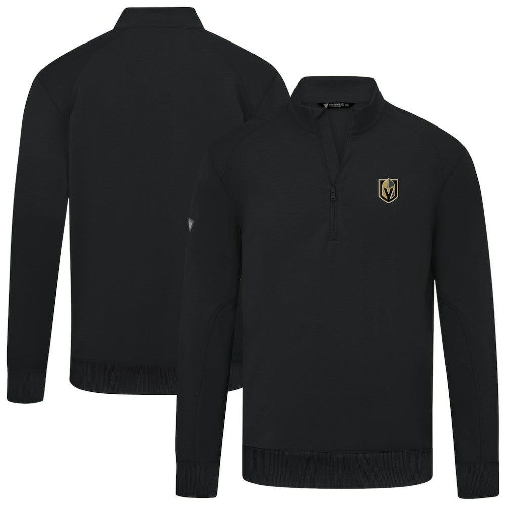 NHL Vegas Golden Knights Levelwear Upright Tri-Blend Quarter-Zip Pullover