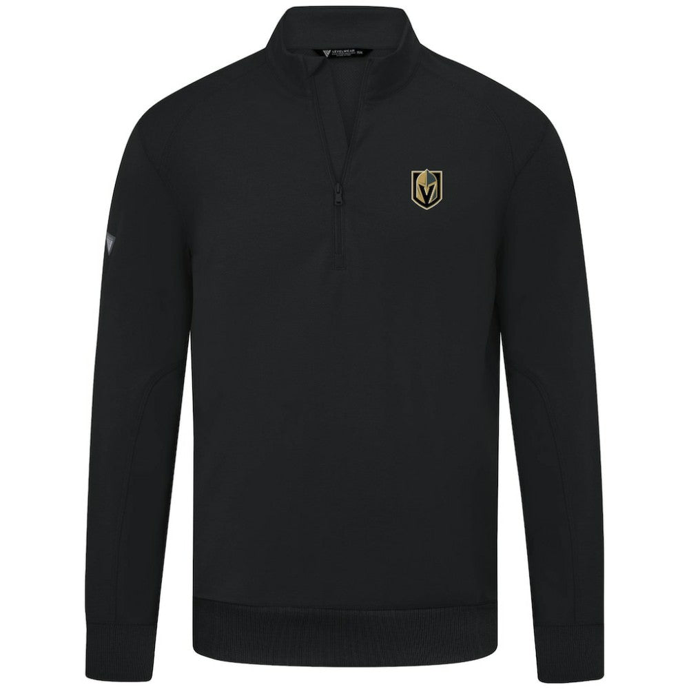 NHL Vegas Golden Knights Levelwear Upright Tri-Blend Quarter-Zip Pullover