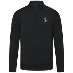 NHL Seattle Kraken Levelwear Upright Tri-Blend Quarter-Zip Pullover