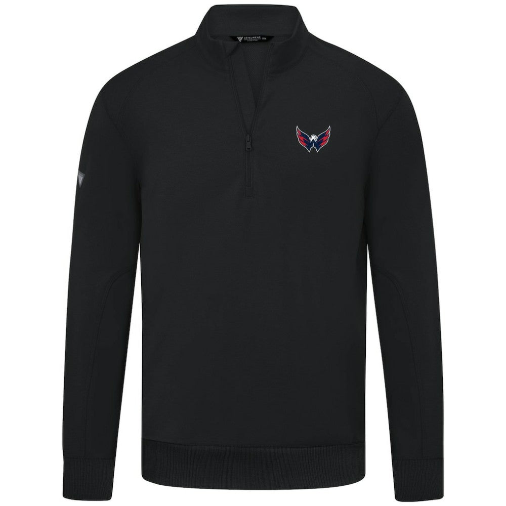 NHL Washington Capitals Levelwear Upright Tri-Blend Quarter-Zip Pullover