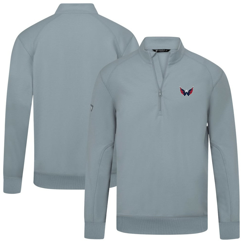 NHL Washington Capitals Levelwear Upright Tri-Blend Quarter-Zip Pullover