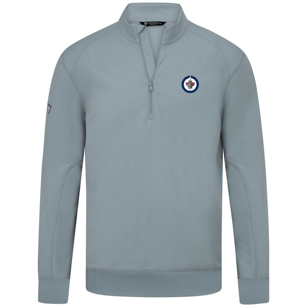 NHL Winnipeg Jets Levelwear Upright Tri-Blend Quarter-Zip Pullover