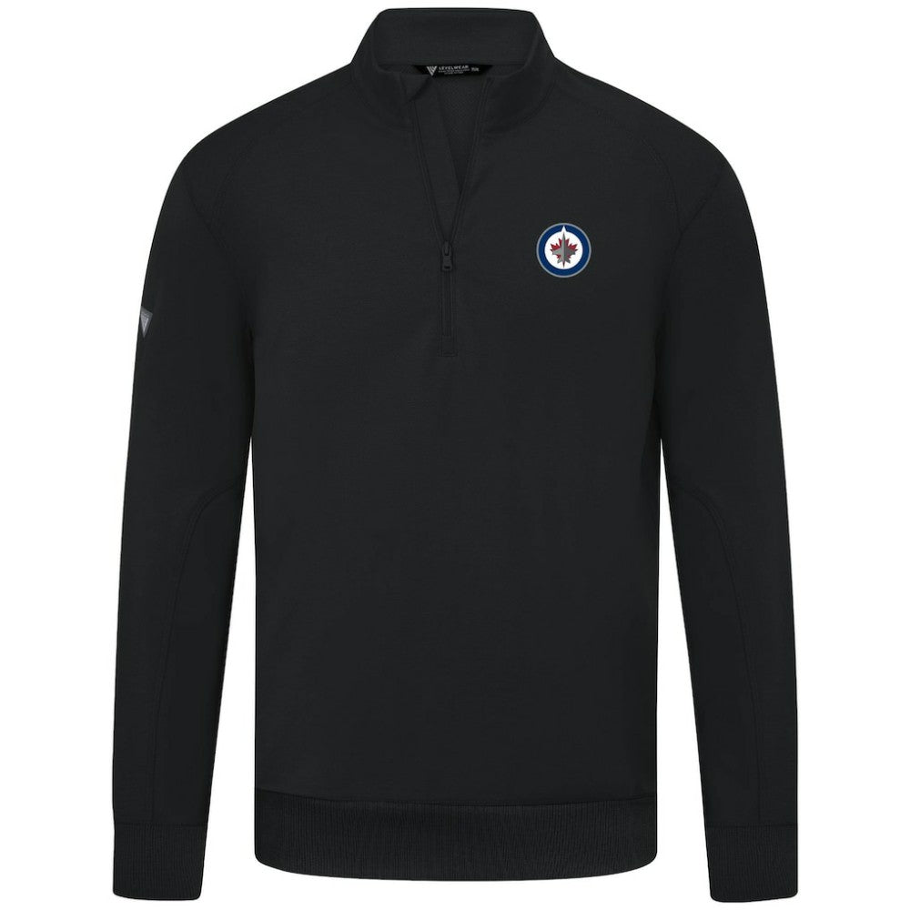 NHL Winnipeg Jets Levelwear Upright Tri-Blend Quarter-Zip Pullover