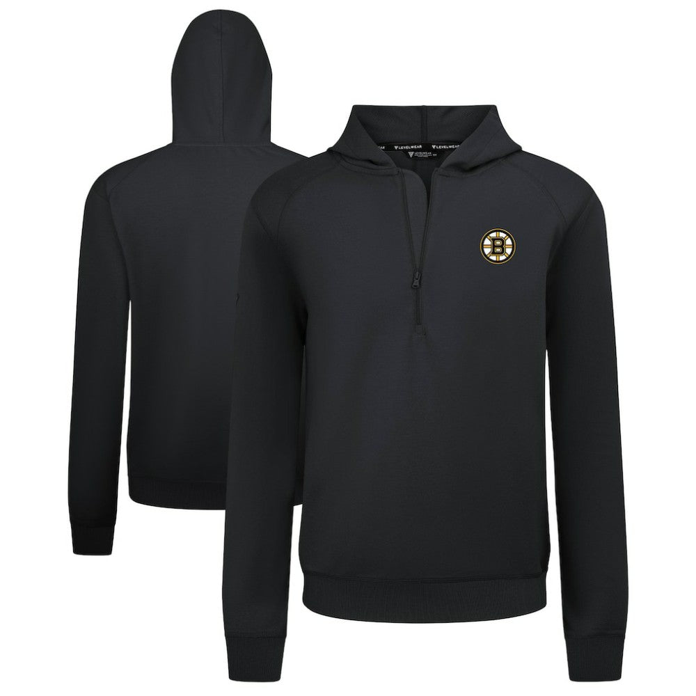 NHL Boston Bruins Levelwear Technic Quarter-Zip Pullover Hoodie