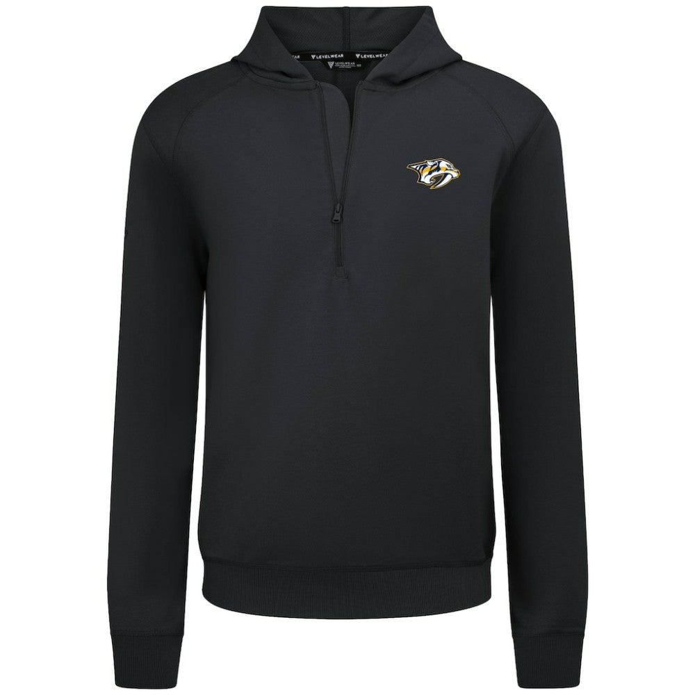 NHL Nashville Predators Levelwear Technic Quarter-Zip Pullover Hoodie