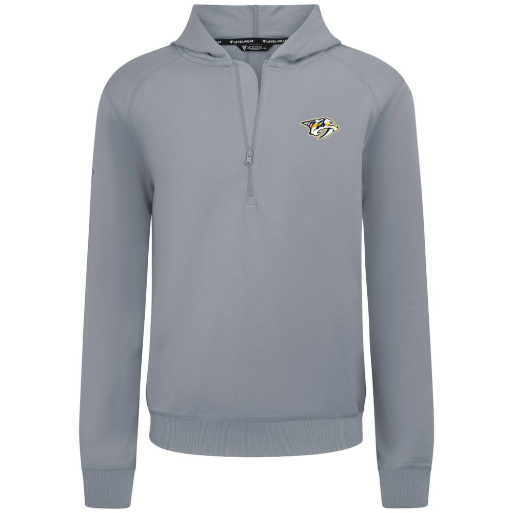 NHL Nashville Predators Levelwear Technic Quarter-Zip Pullover Hoodie
