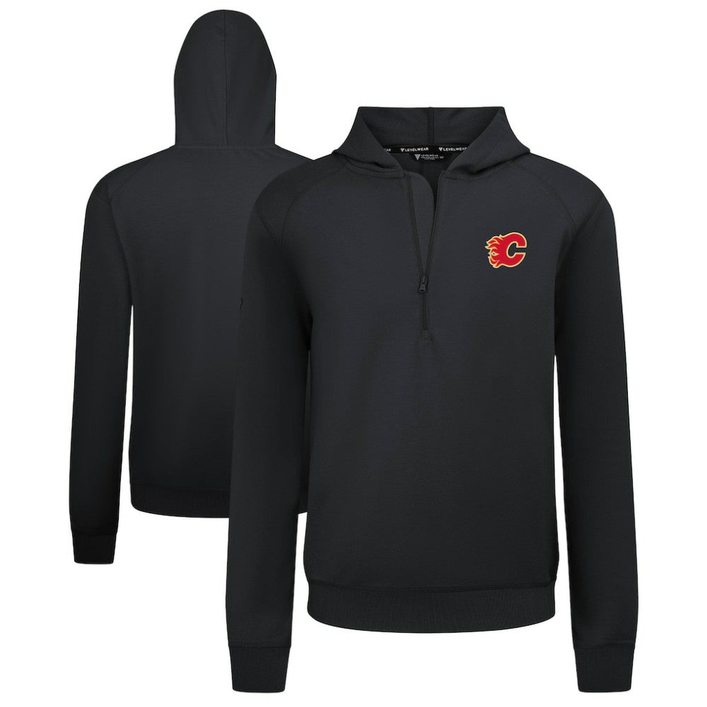 NHL Calgary Flames Levelwear Technic Quarter-Zip Pullover Hoodie