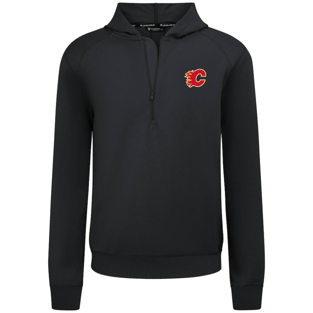 NHL Calgary Flames Levelwear Technic Quarter-Zip Pullover Hoodie