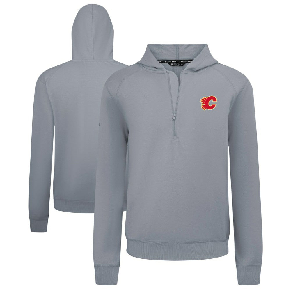 NHL Calgary Flames Levelwear Technic Quarter-Zip Pullover Hoodie