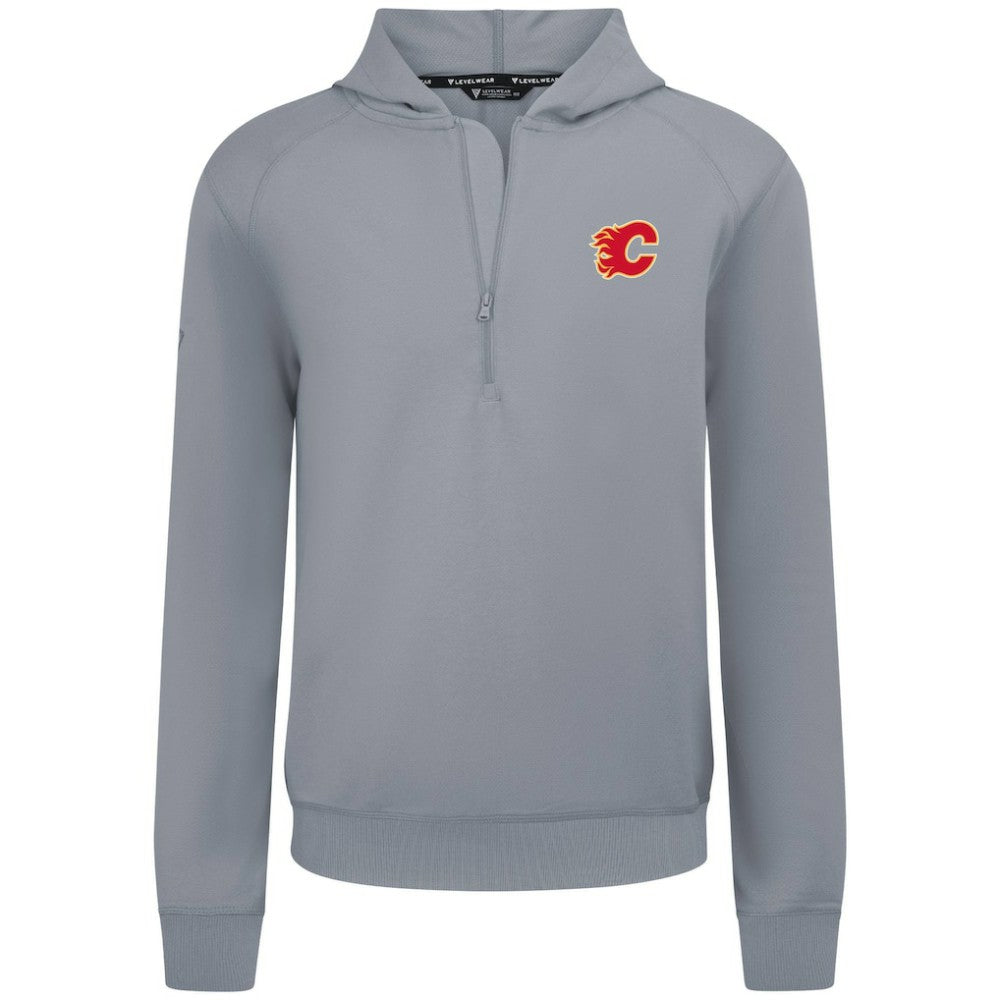 NHL Calgary Flames Levelwear Technic Quarter-Zip Pullover Hoodie