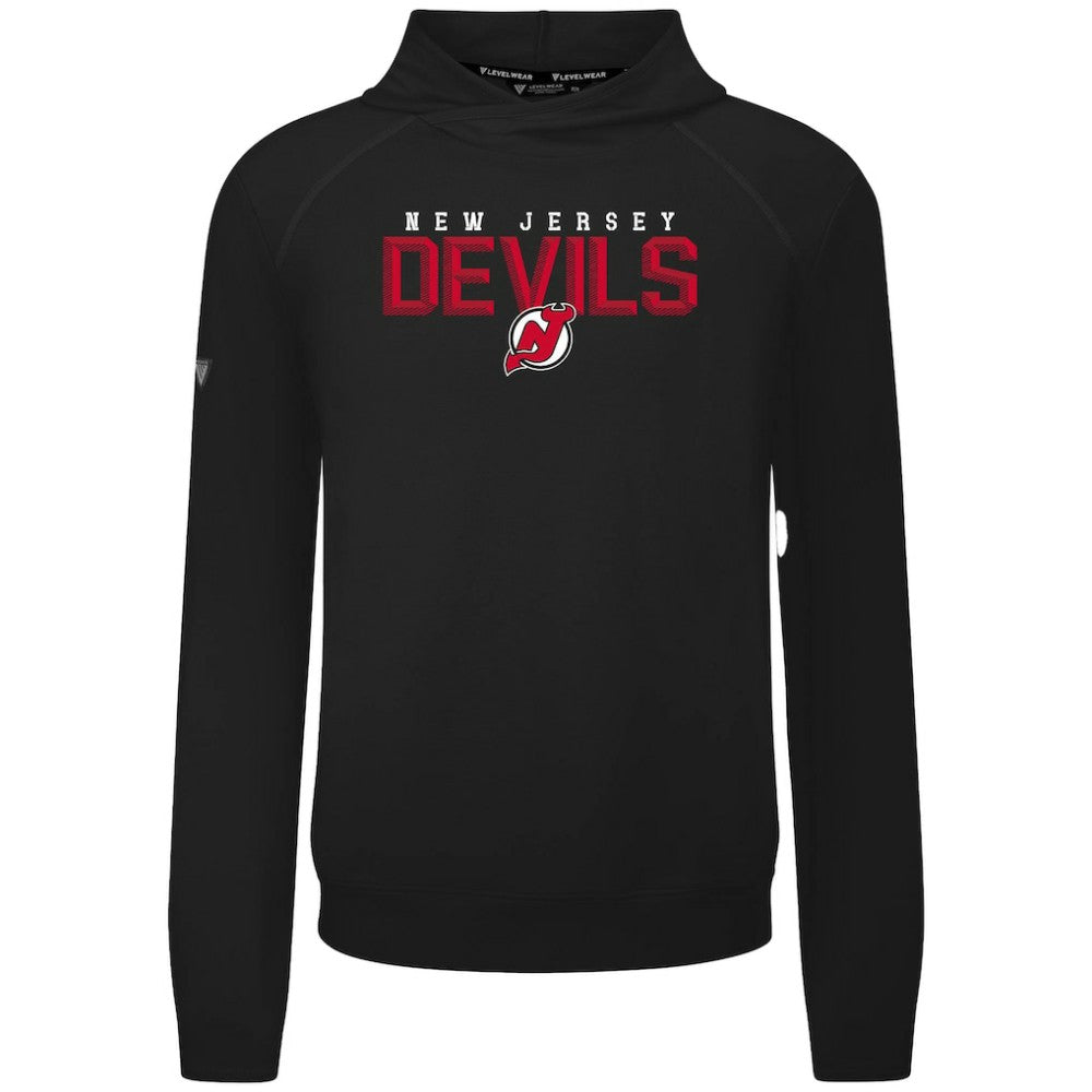 NHL New Jersey Devils Levelwear Mandate Carve Tri-Blend Pullover Hoodie