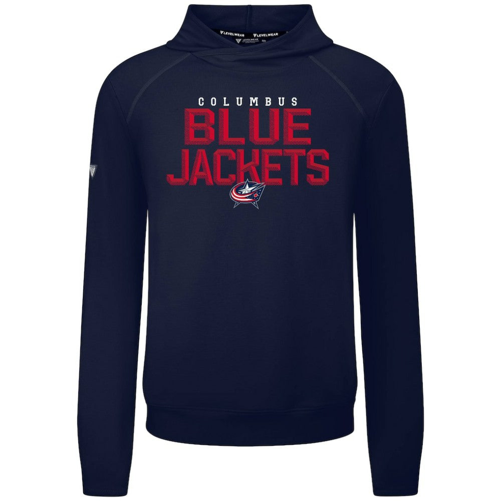 NHL Columbus Blue Jackets Levelwear Mandate Carve Tri-Blend Pullover Hoodie