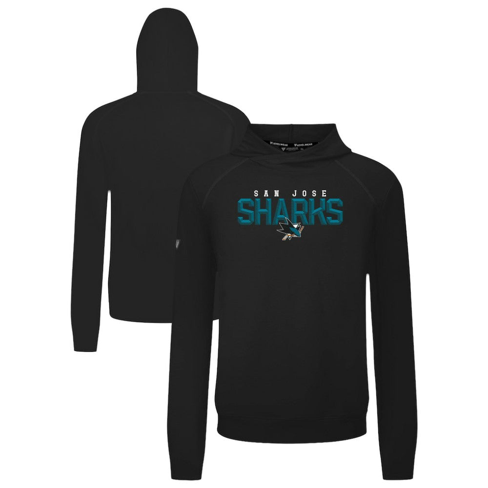 NHL San Jose Sharks Levelwear Mandate Carve Tri-Blend Pullover Hoodie
