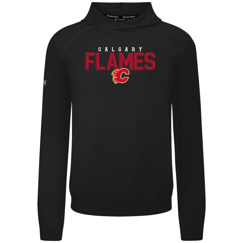 NHL Calgary Flames Levelwear Mandate Carve Tri-Blend Pullover Hoodie