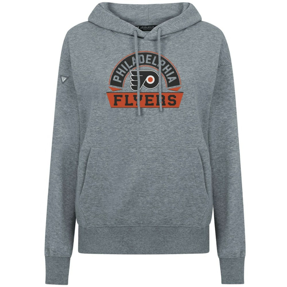 NHL Philadelphia Flyers Levelwear Women's Adorn Banner Arch Pullover Hoodie