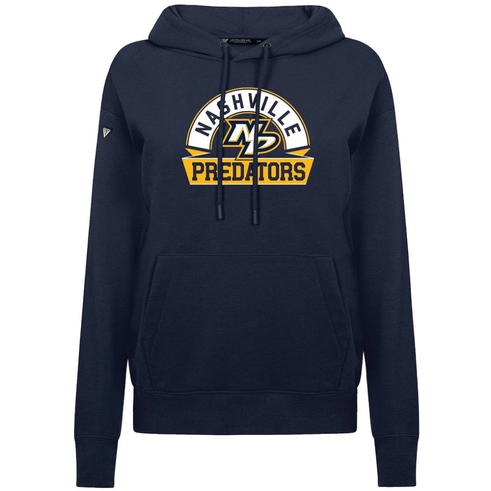 NHL Nashville Predators Levelwear Women's Adorn Banner Arch Pullover Hoodie