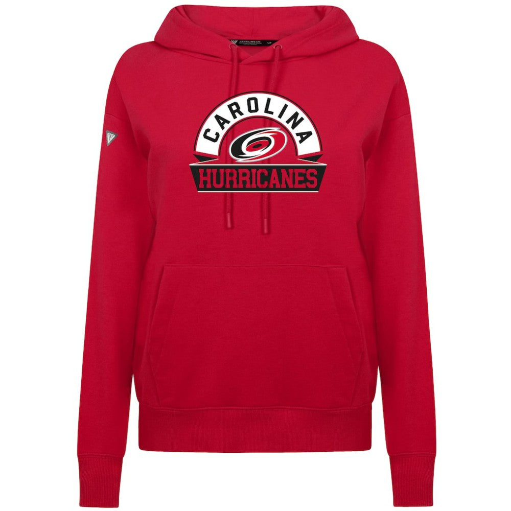 NHL Carolina Hurricanes Levelwear Women's Adorn Banner Arch Pullover Hoodie