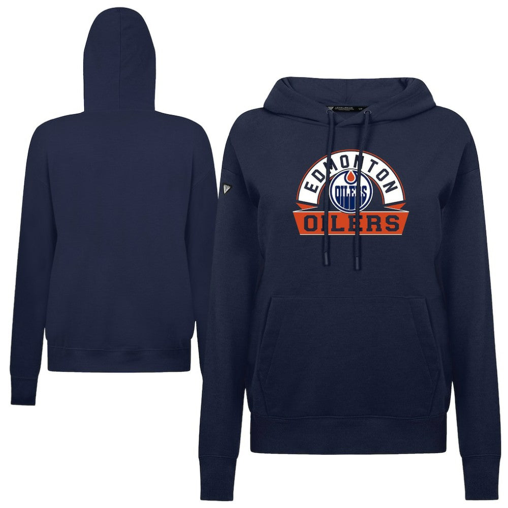 NHL Edmonton Oilers Levelwear Women's Adorn Banner Arch Pullover Hoodie