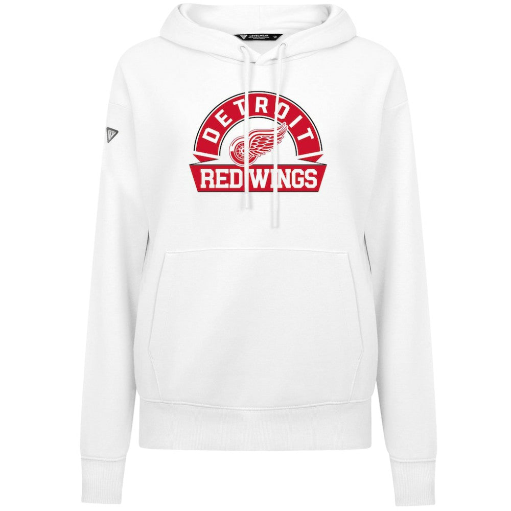 NHL Detroit Red Wings Levelwear Women's Adorn Banner Arch Pullover Hoodie