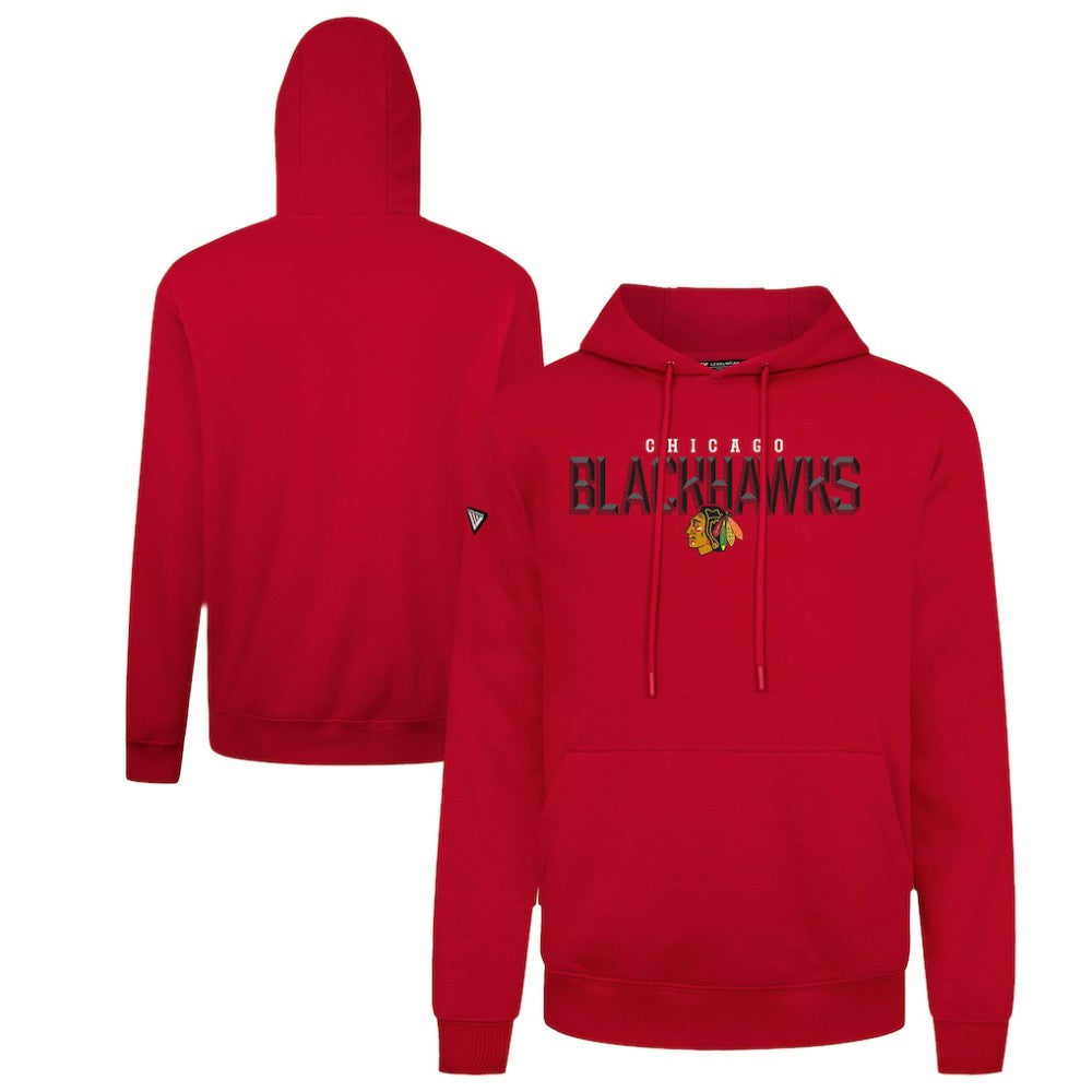 NHL Chicago Blackhawks Levelwear Podium Carve Pullover Hoodie