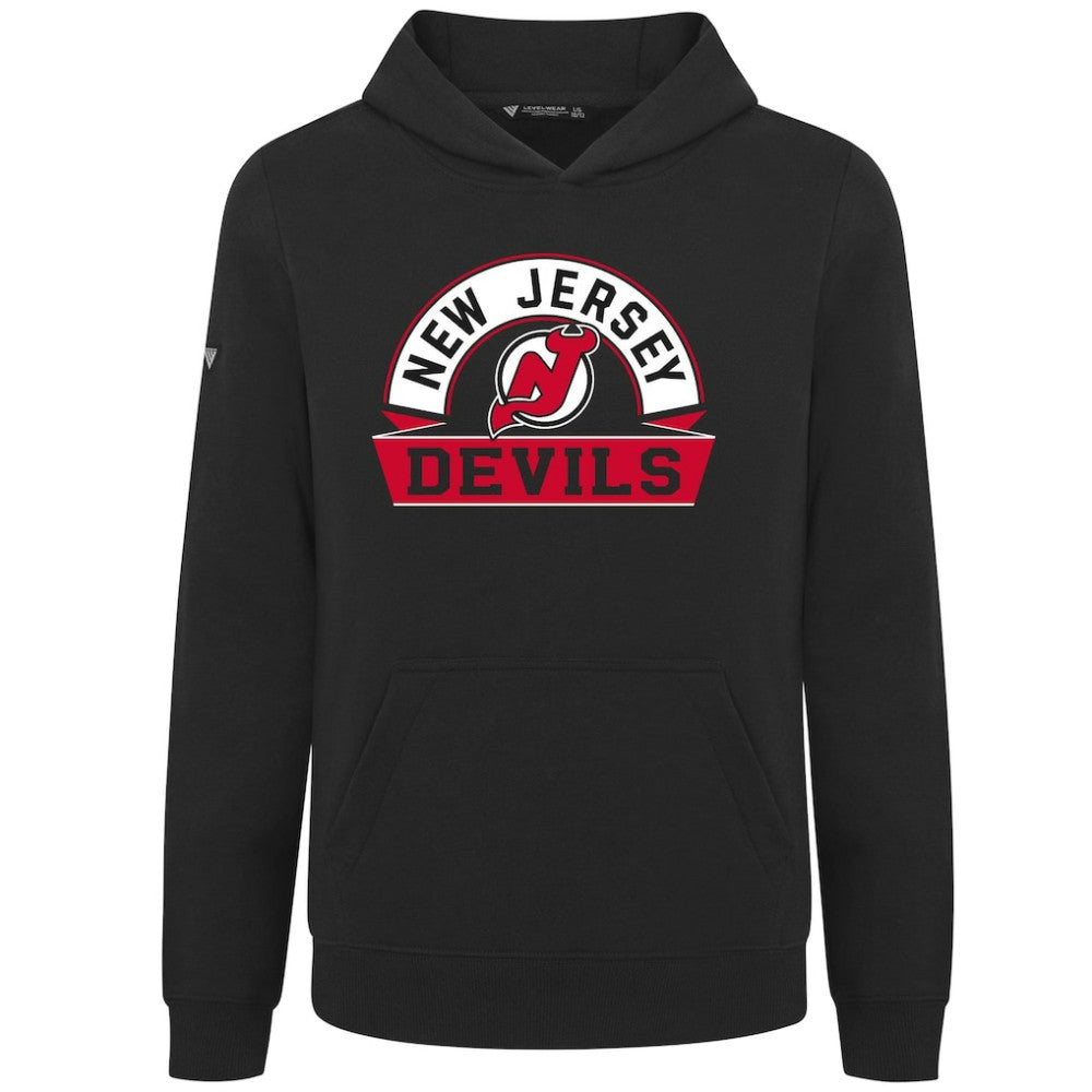 NHL New Jersey Devils Levelwear Youth Podium Banner Arch Pullover Hoodie