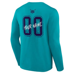 Charlotte Hornets Hustle Custom Long Sleeve T-Shirt