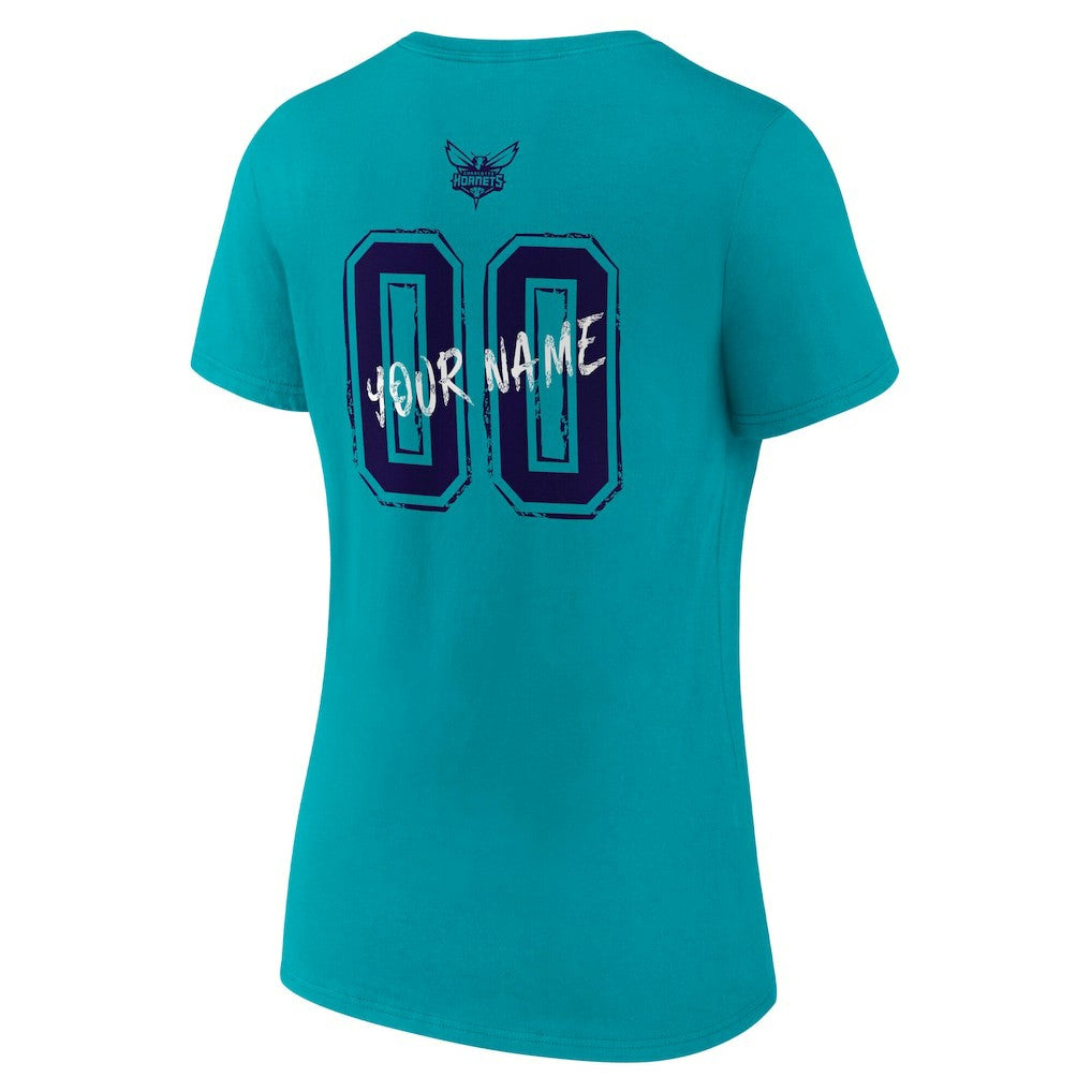Charlotte Hornets Women's Hustle Custom V-Neck T-Shirt