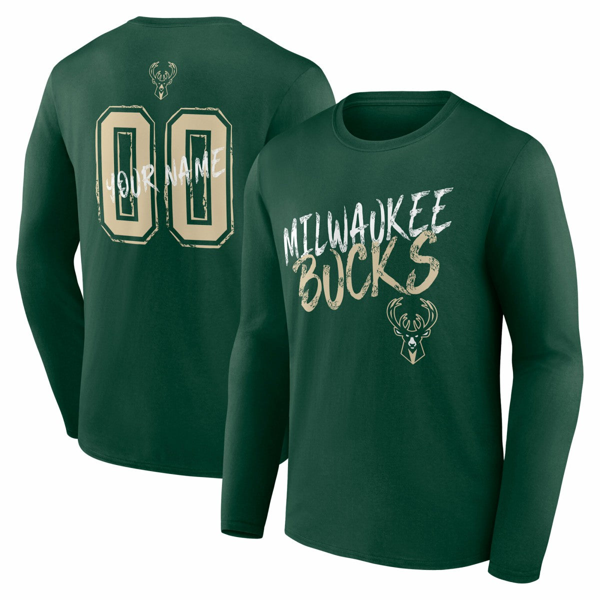 Milwaukee Bucks Hustle Custom Long Sleeve T-Shirt