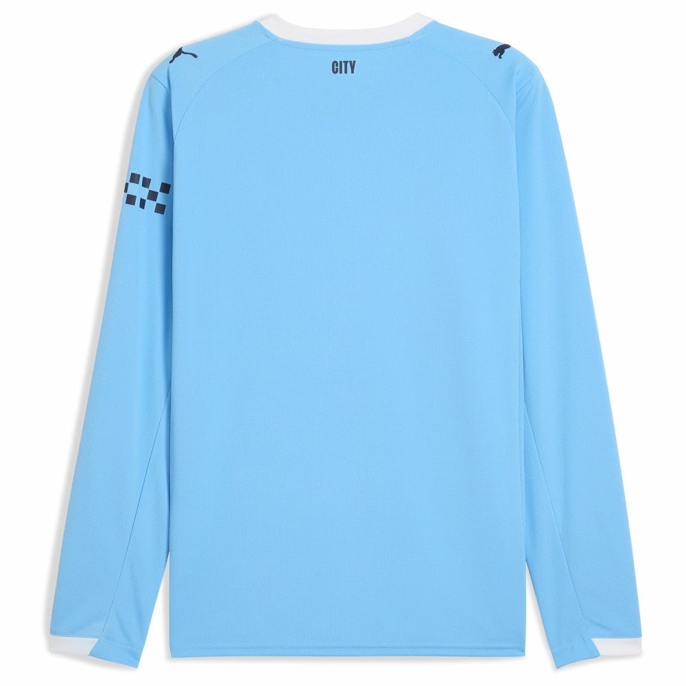 Manchester City 2025/26 Home Replica Long Sleeve Jersey