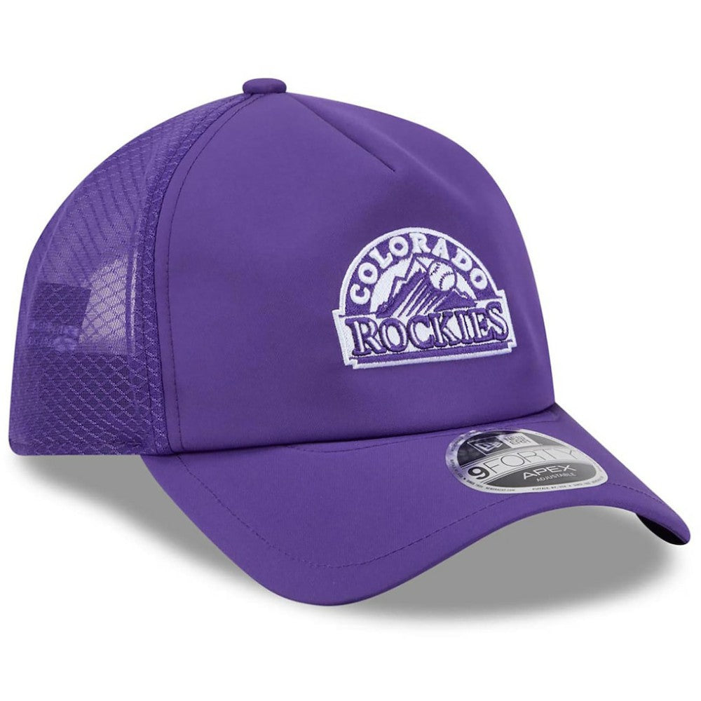 Purple Colorado Rockies New Era 2026 Batting Practice Alternate Apex 9FORTY Adjustable Hat