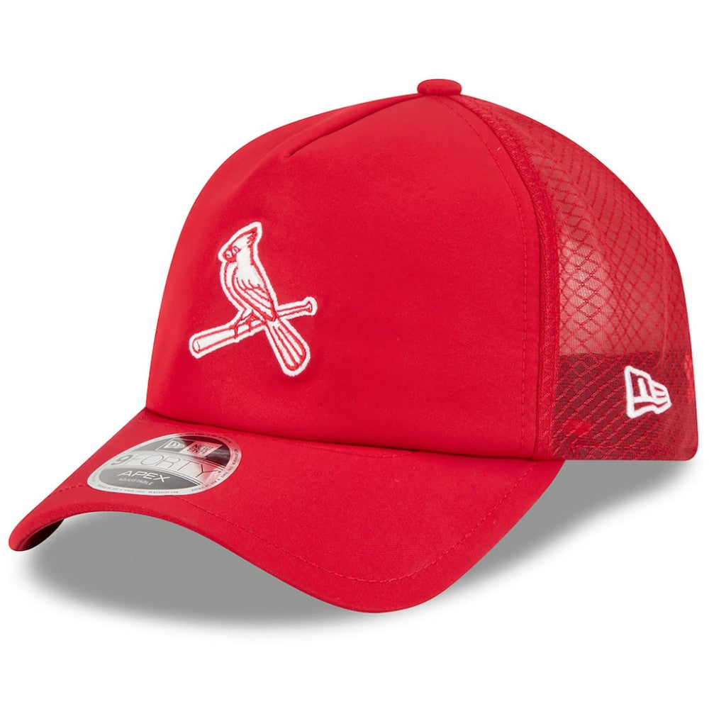 Red St. Louis Cardinals New Era 2026 Batting Practice Alternate Apex 9FORTY Adjustable Hat
