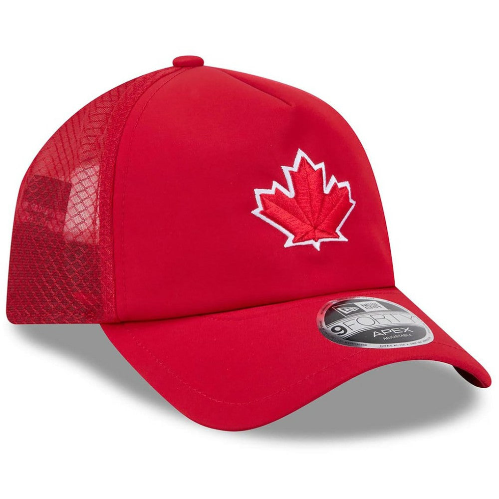 Red Toronto Blue Jays New Era 2026 Batting Practice Alternate Apex 9FORTY Adjustable Hat
