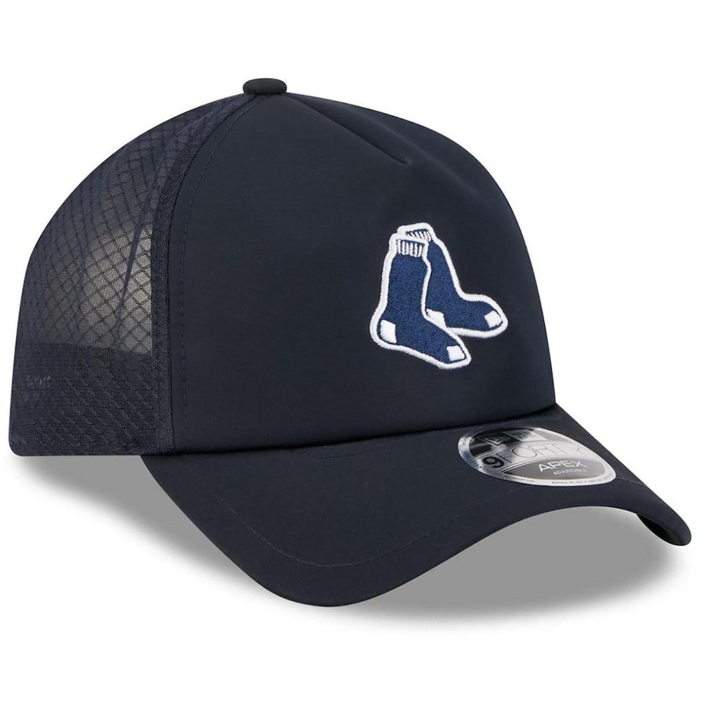Navy Boston Red Sox New Era 2026 Batting Practice Alternate Apex 9FORTY Adjustable Hat