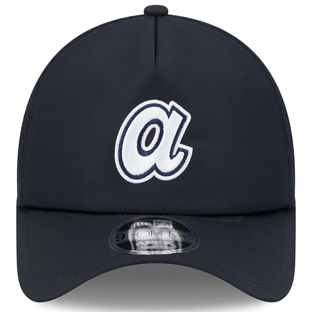 Navy Atlanta Braves New Era 2026 Batting Practice Alternate Apex 9FORTY Adjustable Hat