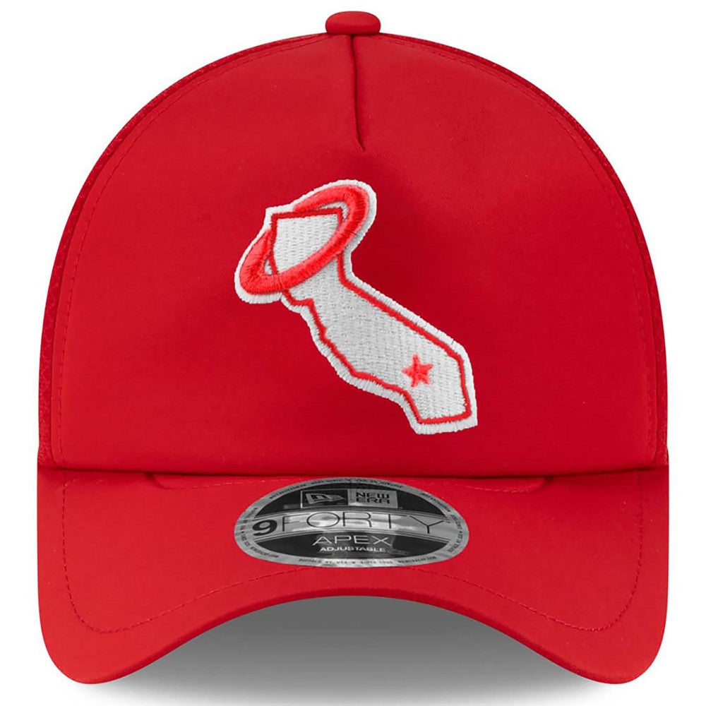 Red Los Angeles Angels New Era 2026 Batting Practice Alternate Apex 9FORTY Adjustable Hat